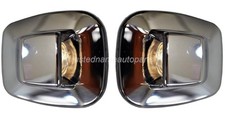 Fits 1992 To 1999 Chevrolet C1500 Suburban License Plate Lamp Lens Chrome Pair