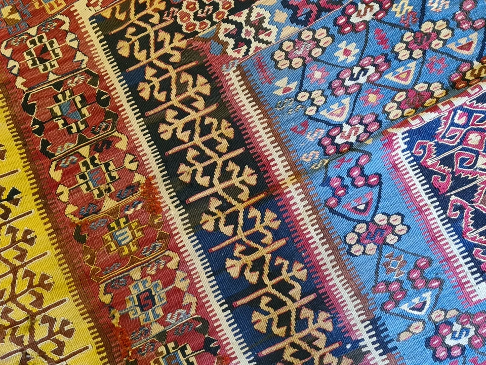 Orientteppich Kelim Antik Handgeknüpftes Meisterwerk Anatolien 145x100cm - Bild 2 von 4