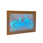 Simson SR2 SR2E LED Wooden Frame Colourful Illuminated 17 x13 cm USB Switch Perspex