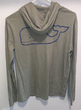 Vineyard Vines Womens XS Hoodie T-Shirt Long Sleeve Graphic Shale military Green