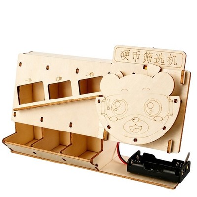 Science Interest Stimulator DIY Wooden Coin Sorter Learning Resource Physics