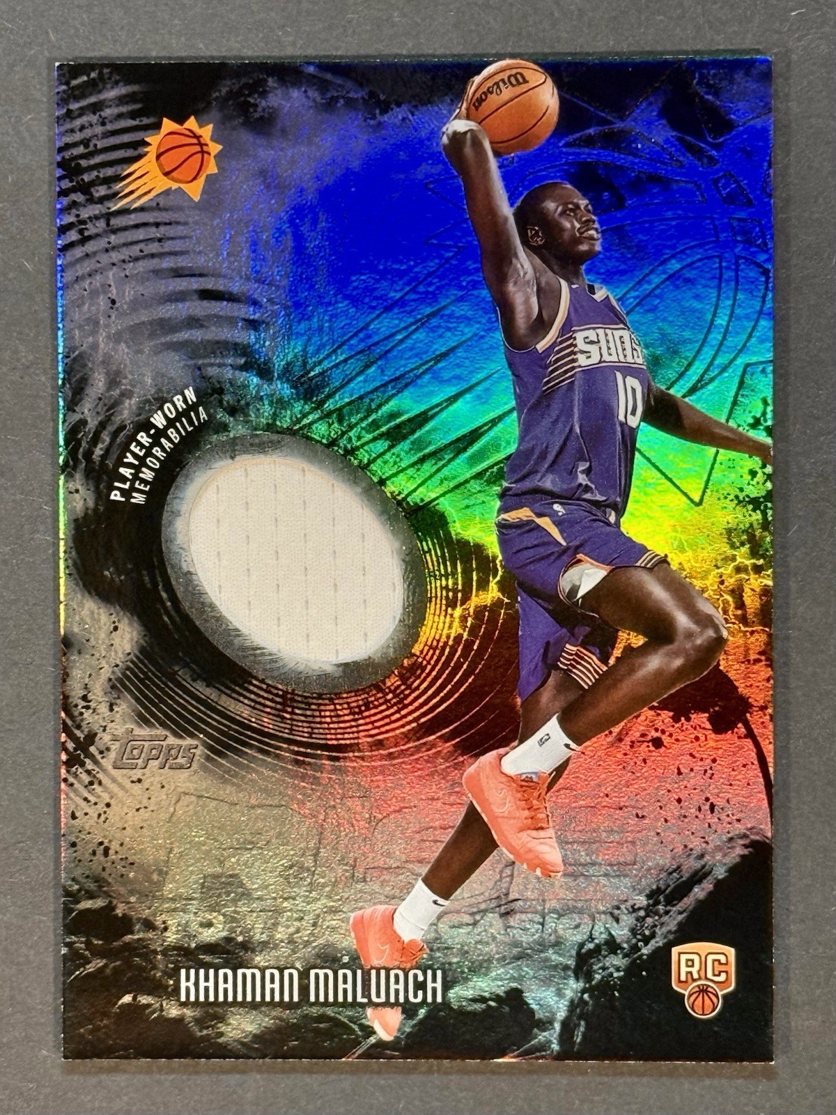Khaman Maluach 2025-26 Topps Rise To The Occasion Foil Relic RC #RTO-KM Suns