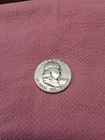 1954 S Ben Franklin 90% Silver Half Dollar, Circulated G-BU Condition@@@ F-13
