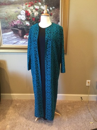 EMBROIDERED X STITCHES PALESTINIAN TRADITIONAL  JACKET MAXI HENNAH Cardigan XL