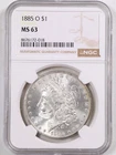 1885-O $1 Morgan Silver Dollar MS63 NGC 8676172-018