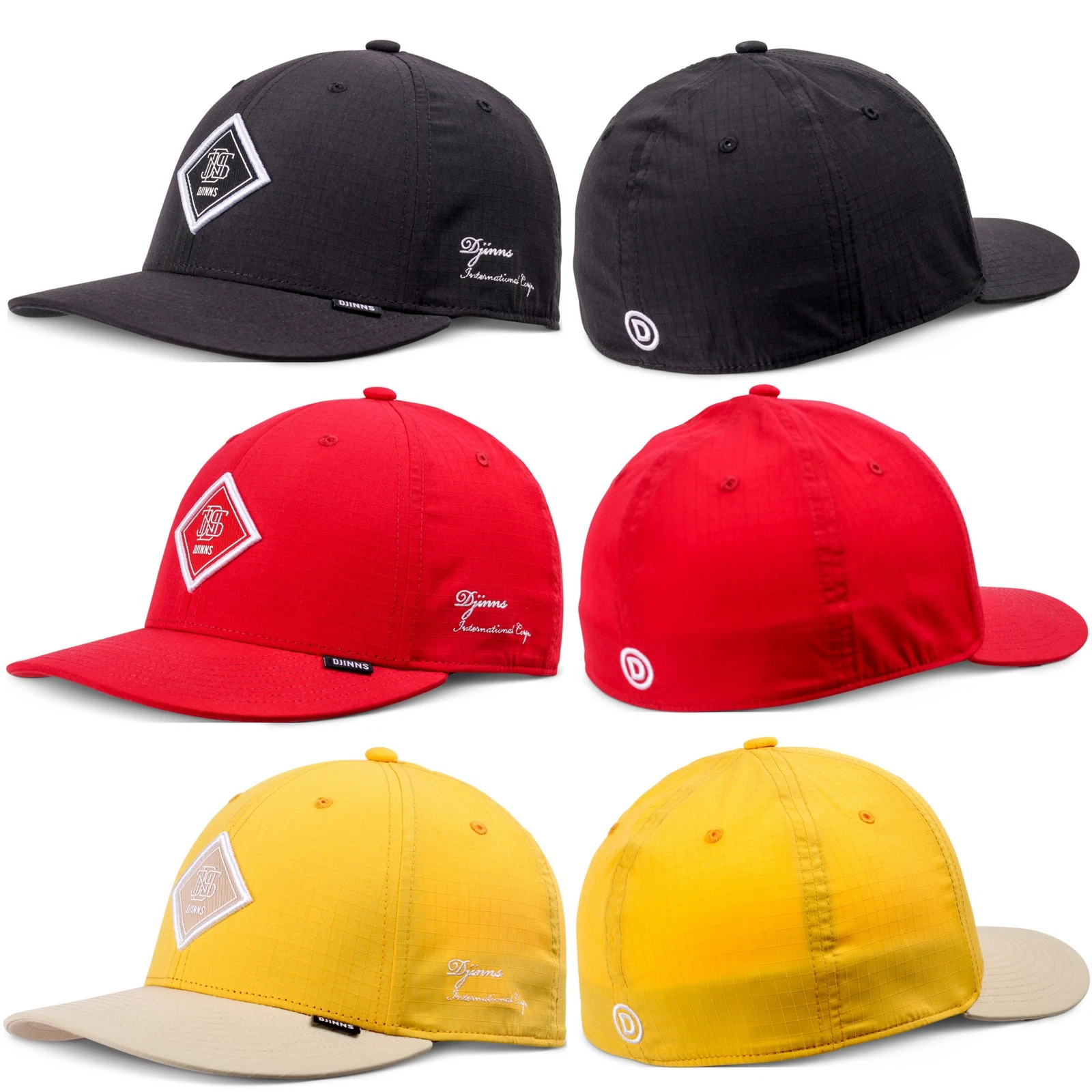Djinns Pitching Cap Low Pro Big Ripstop Baseball Cap Logo Patch Embroidery New