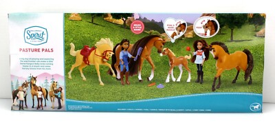 Spirit Pru Doll  7 In  With 7 Movable Joints, Fashion Top Treats Brush Chica Linda Horse 8 In With Soft Mane Tail Great Gift For Ages 3 Years Old Up