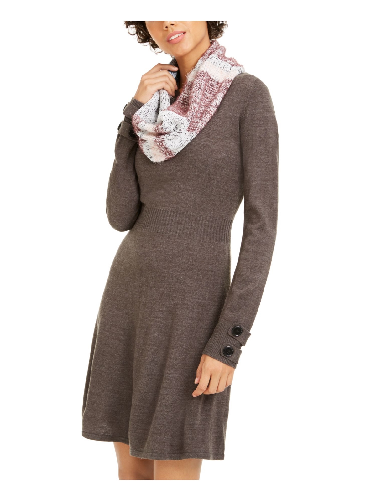 BCX DRESS Женский темно-бордовый акриловый полосатый зимний шарф