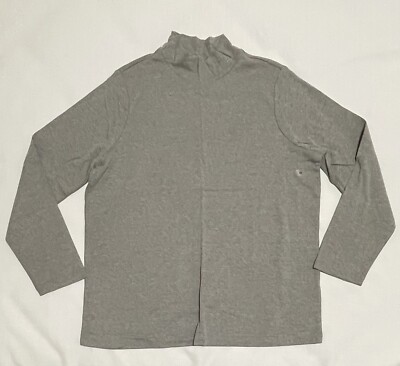 Christopher & Banks Women's Sz 1X Gray Long Sleeve Mock Neck Pullover Shirt NWT
