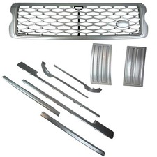 Fits Range Rover SVO Kit Grille Side Vents Door Trim 405 2013-2017 Gloss Silver
