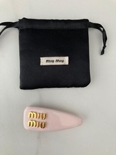 Miu Miu Pastel Pink Logo Hairclip. Authentic. Excellent condition.