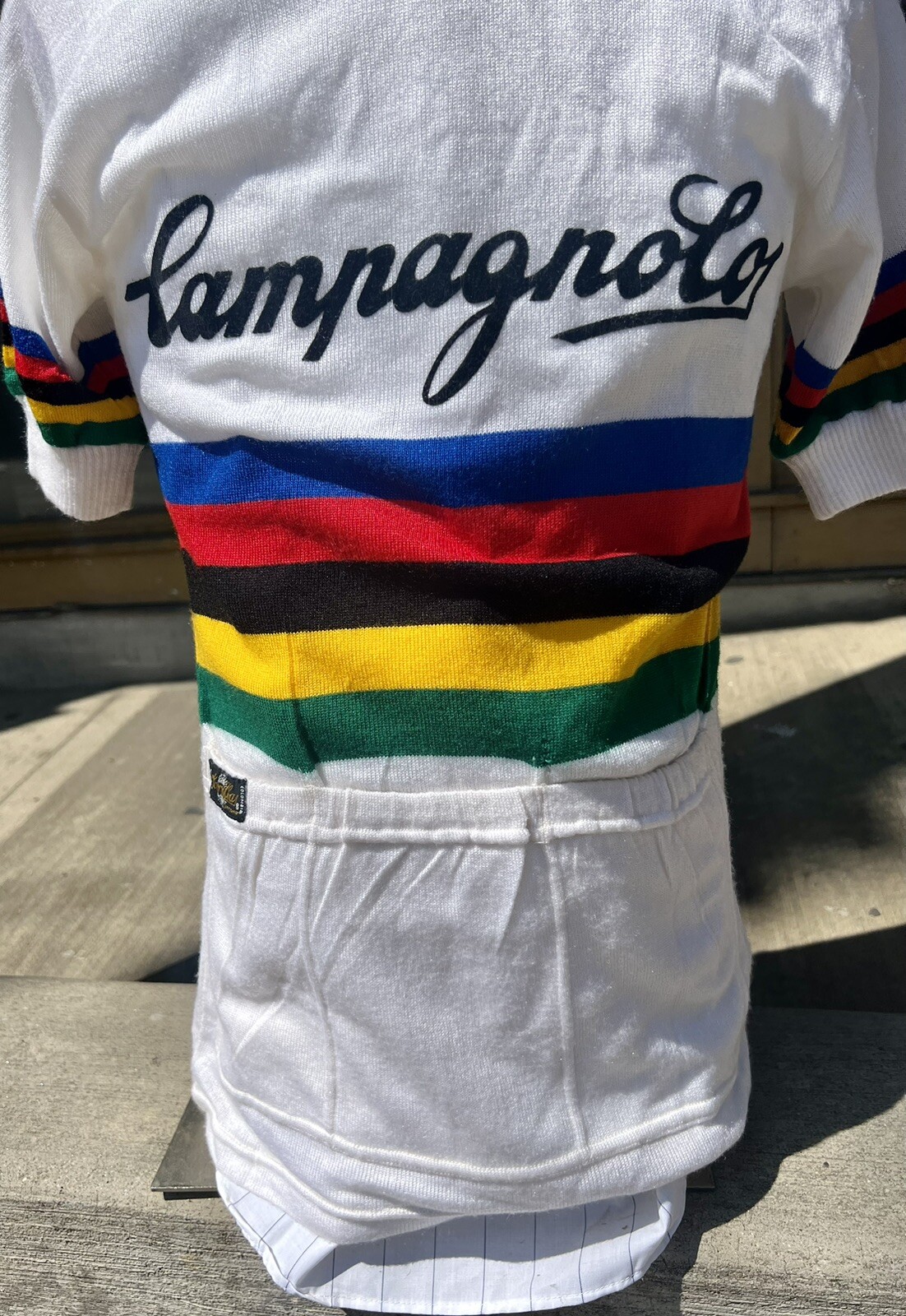 Rare Original Vintage CAMPAGNOLO Wool Cycling Jersey Short Sleeve