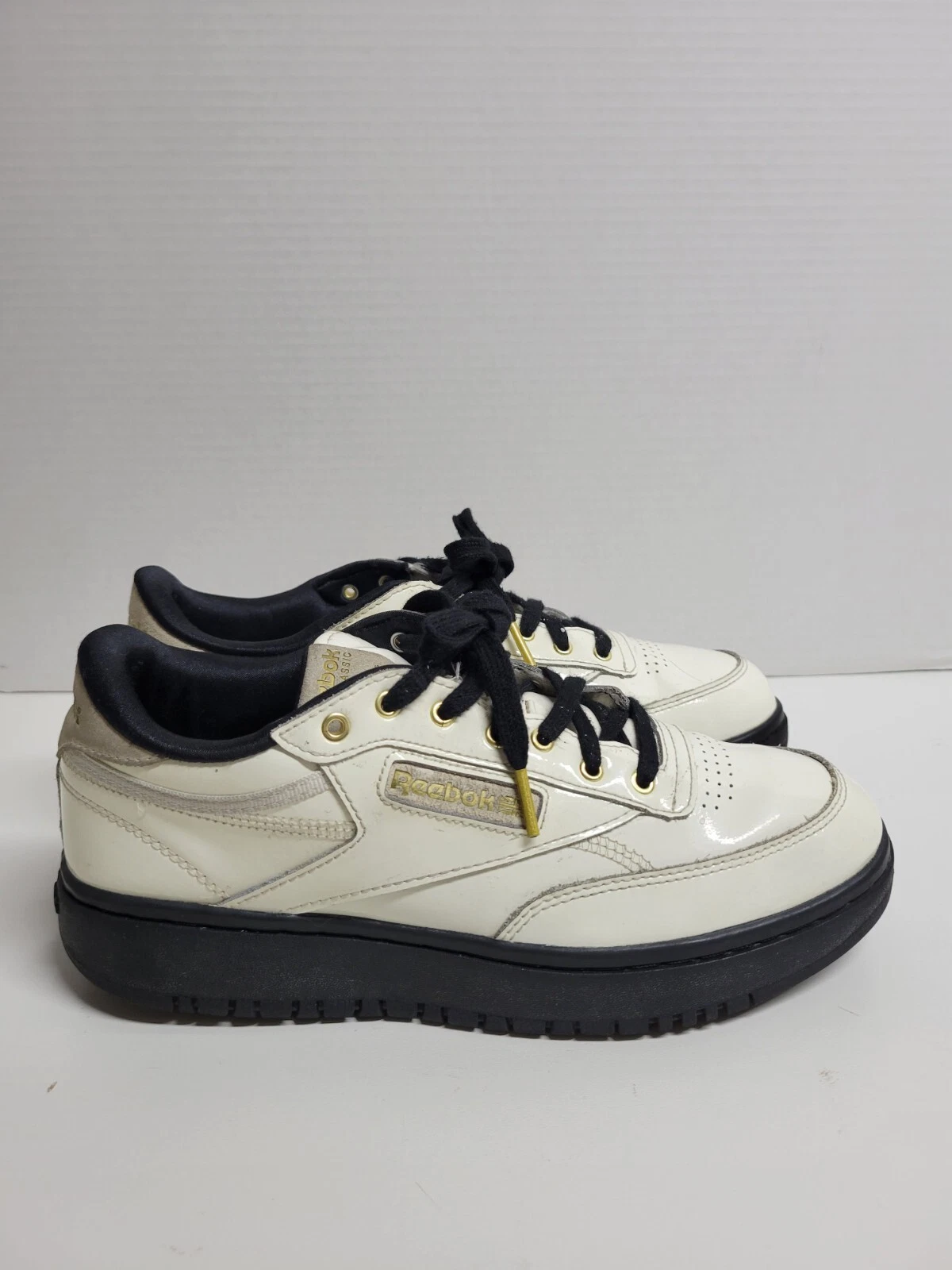 Sneakers classiche Reebok uomo taglia 10 vernice colore bianco Vietnam