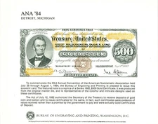 Scott NSC22 1984 B.E.P. Souvenir Card for ANA Show (SCCS B-71) Cat $18