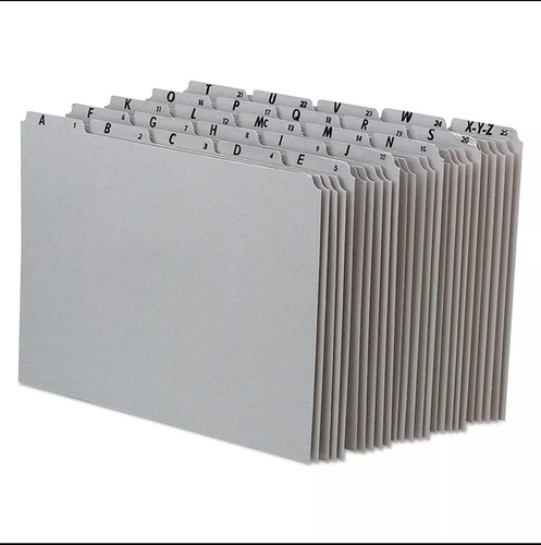 Pendaflex Recycled Top Tab File Guides Alpha 1/5 Tab Pressboard Letter 25/Set