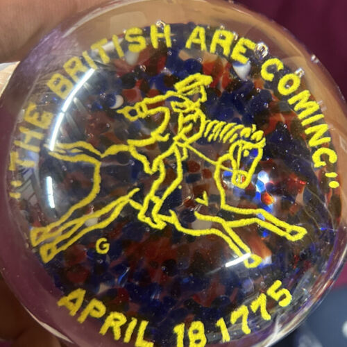 Glas Briefbeschwerer - THE BRITISH ARE COMING APRIL 18 1775 mit Logo gekauft & gelagert - Bild 5 von 5