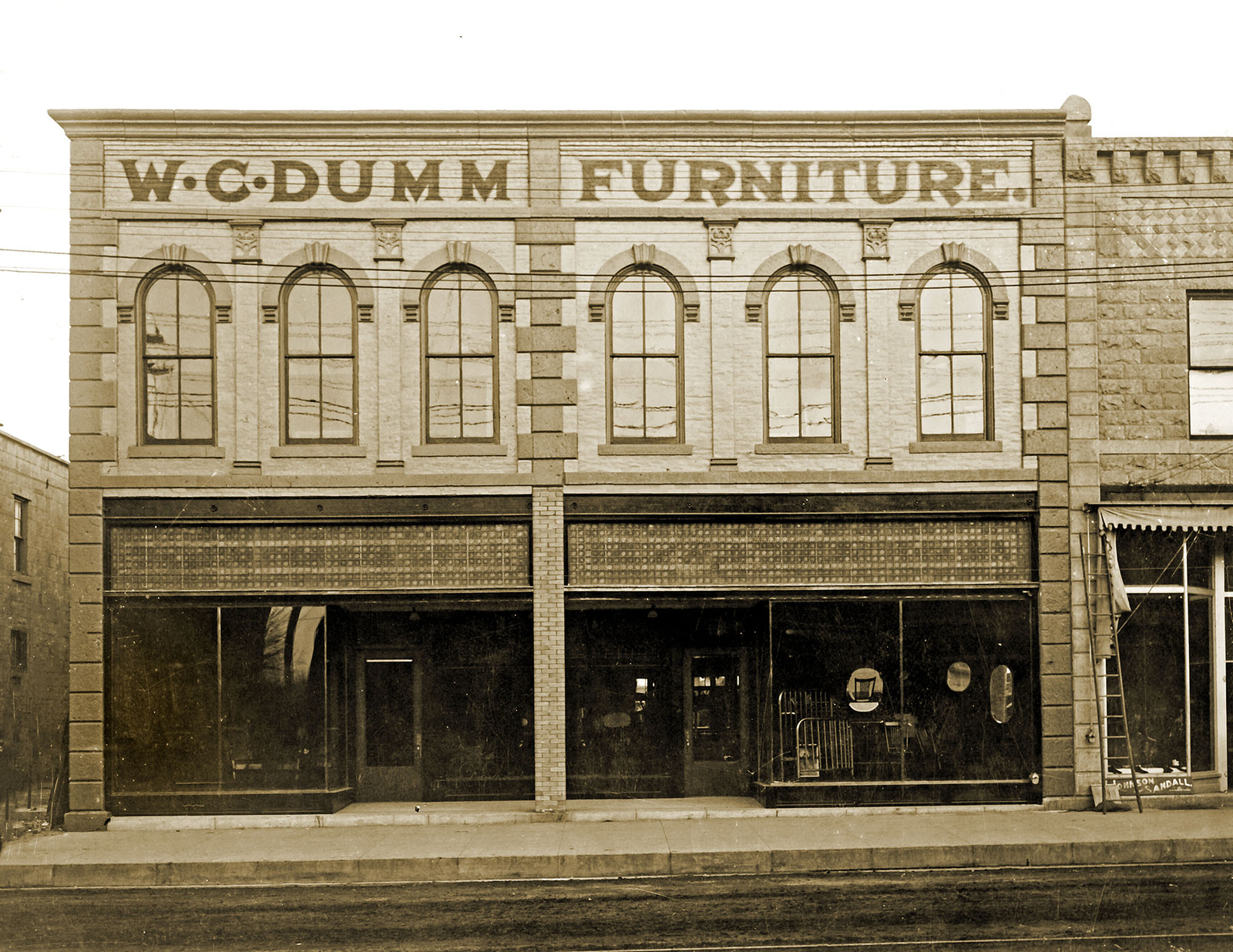 1909 Dumm Furniture, Junction City, Kansas Vintage Old Photo 8.5" x 11