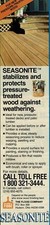 1989 Vintage Print Ad Seasonite stabilizes and protects pressure-treated wood