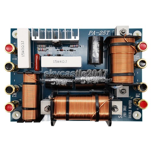 800W 2-Wege Dual Bass Lautsprecher Frequenz Teiler Filter Board High-Low Crossover - Bild 2 von 6