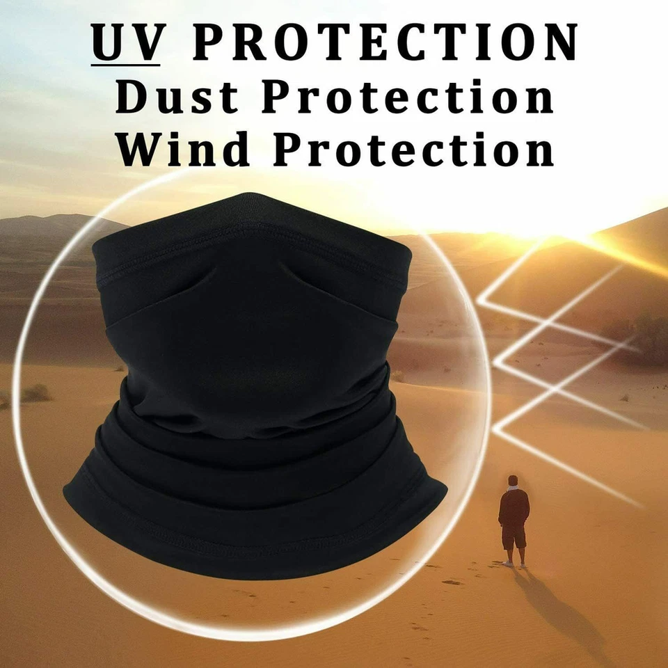 Polaina de cuello multiuso protección UV máscara facial bufanda transpirable bandana pasamontañas Foto 2 de 4