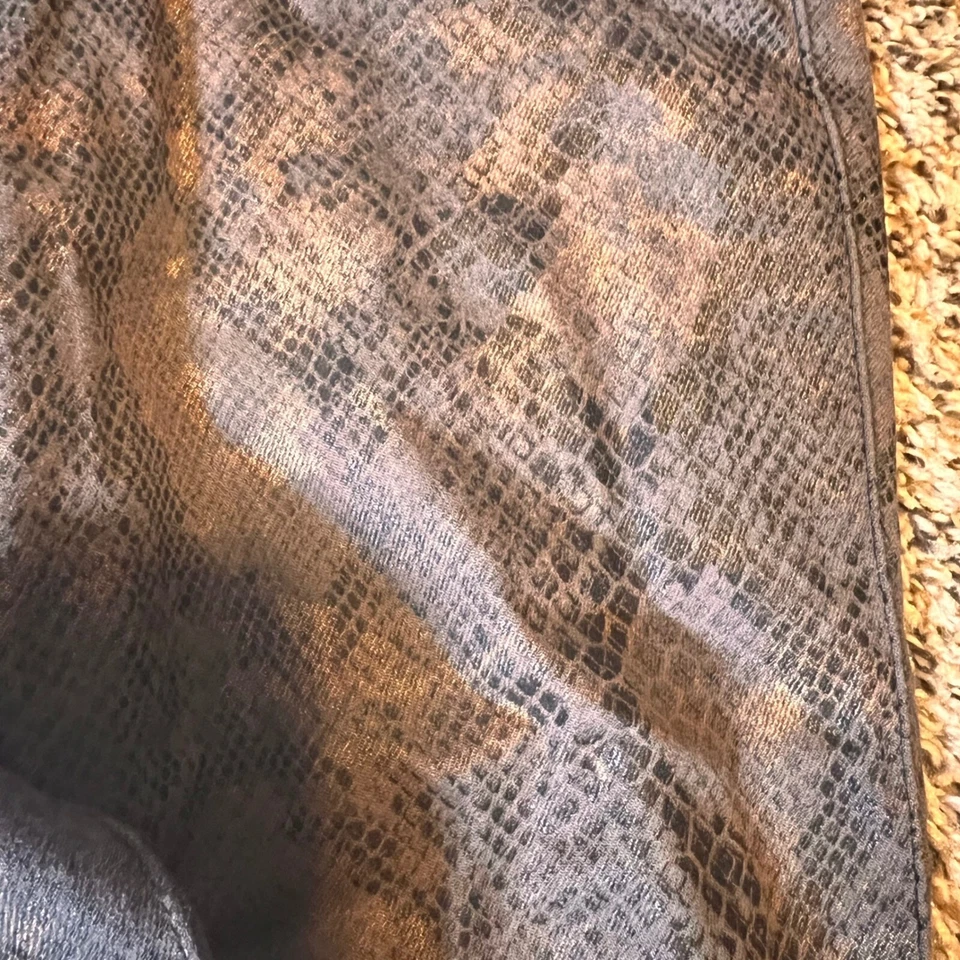 Jeans ultra ajustados con estampado de piel de serpiente Level 99 gris estampado animal talla 25 Foto 3 de 4