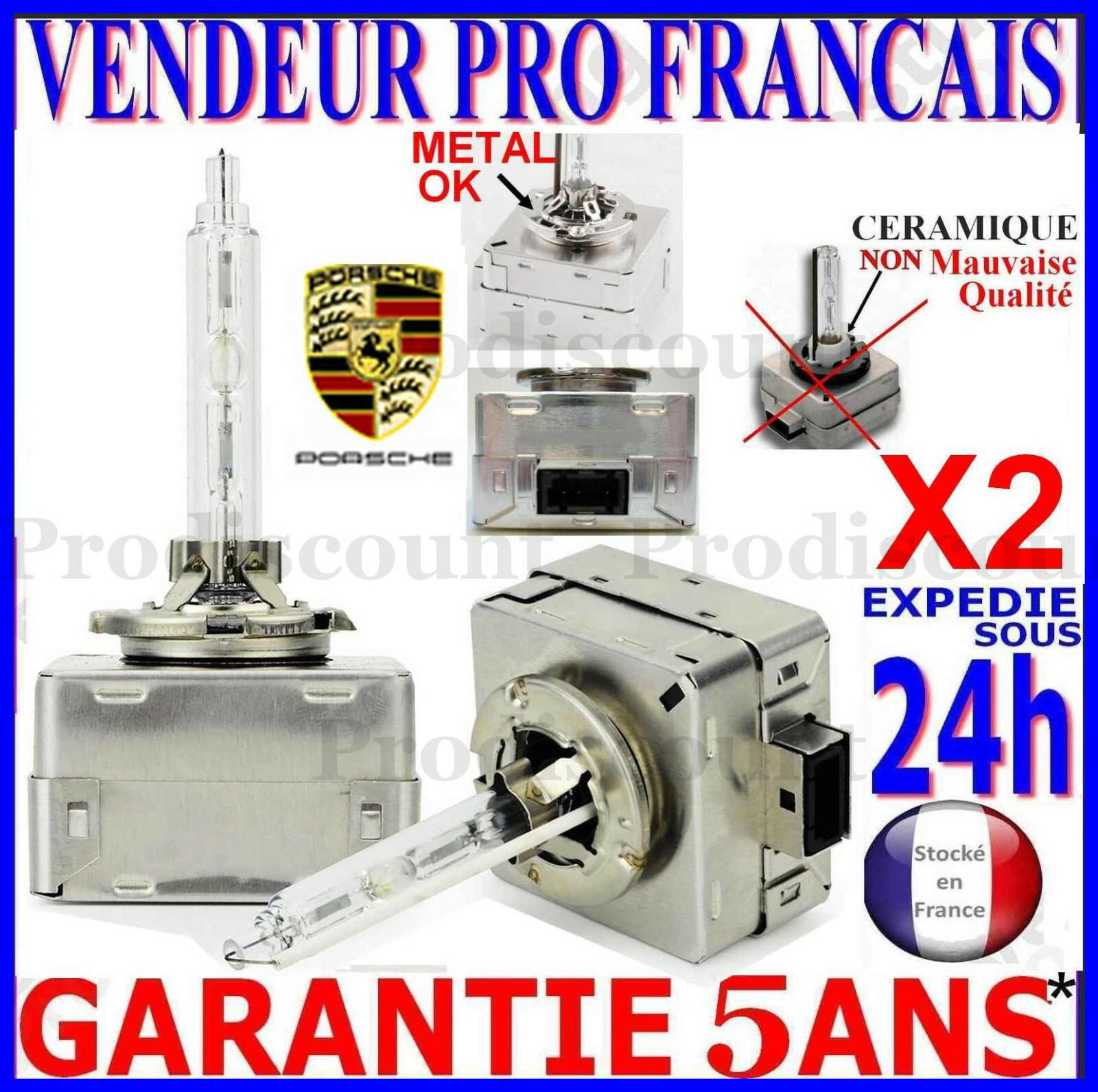 Ampoules D3S xénon lampe 35W HID feu phare éclairage avant automobile Porsche