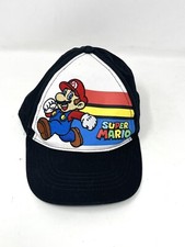 Super Mario Bros Hat Kids Child OS one size fits most Strap back