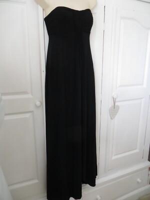 Coast strapless Black maxi evening Dress size 10 | eBay