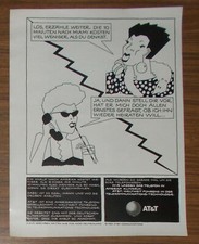 Seltene Werbung AT&T COMMUNICATIONS kostet weniger Comic Werbecomic 1985