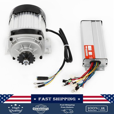 48V DC Brushless Electric Motor Kit For Scooter E-bike Go Kart ATV w/Controller
