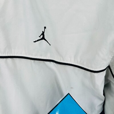 Air Jordan White Cement 3 Jacket Size XL 2008 White Blue Elephant