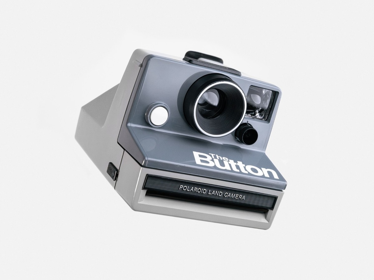 Polaroid “The Button” Land Camera w/ Original Box, Case, Film Box  Cartridge