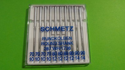 10 Nähmaschinen Nadel,Schmetz Rundkolben-Nadeln für Overlock maschinen 70 bis 90