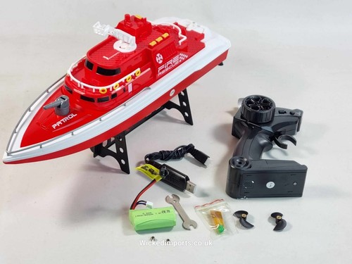 RC Water Spray Speed Boat H160 - 20KM/H Fire Rescue Toy for Kids - Picture 7 of 20
