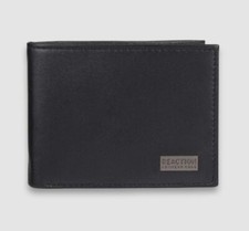  45 Kenneth Cole Men's Black Nappa Leather Extra-Capacity Rfid Bifold Wallet