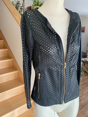 Neuwertige Drome Lederjacke im Lochdesign Gr.S