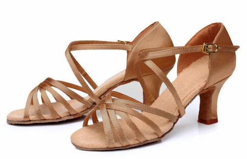 Neu Damen 5 cm Absatz Lateintanschuhe, Salsa, Latein Tanzschuhe, Ballroom DE* - Bild 5 von 28