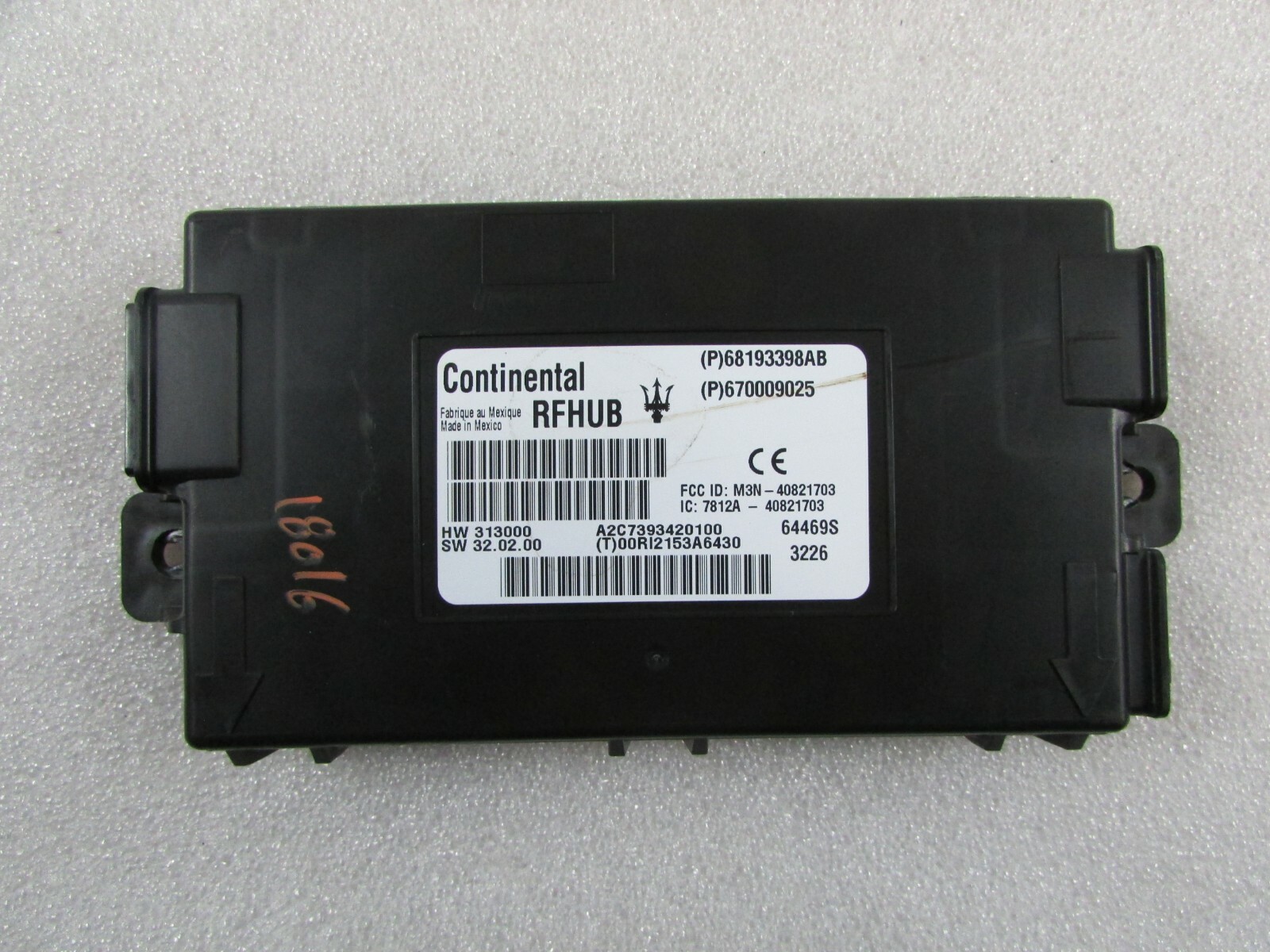 Maserati Quattroporte, Remote Start ECU Module, Used, P/N 670009025
