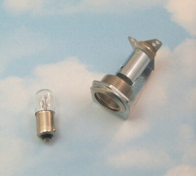 AMP PILOT LIGHT ASSEMBLY W/ BULB ~ 2 LUG ~ PANEL MOUNT