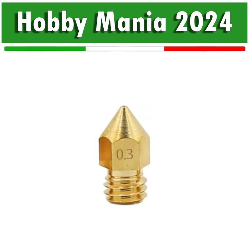 Stampante 3d Estrusore in ottone 1.75mm UGELLO Stampante 3D MK8 0.3mm