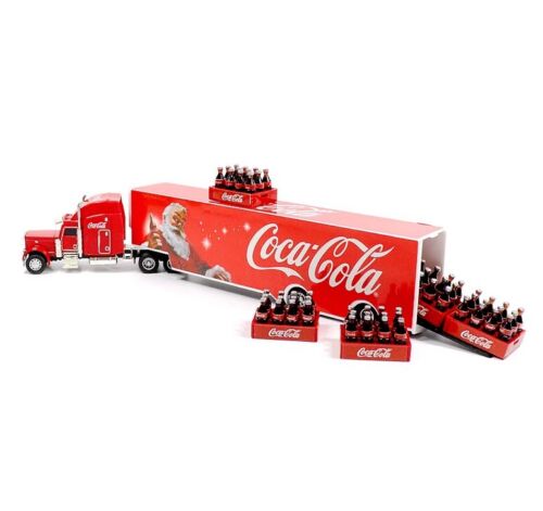 Coca Cola 1:64 edizione natalizia modello camion container veicolo da trasporto - Foto 1 di 5