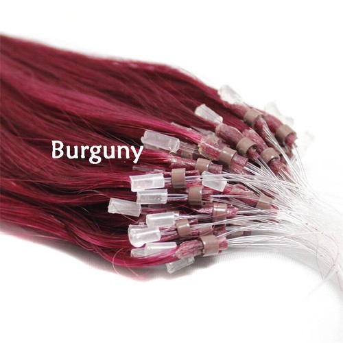 Micro Ring Loop Tip Remy Human Hair Extensions Silky Straight Micro Bead Link US - Picture 61 of 84