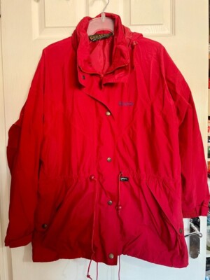 Vintage Red Regatta Womens Waterproof Jacket / Coat With Hood Size 18 uk
