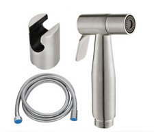 3pcs Bidet Sprayer Set Brushed Nickel Stainless Steel Bathroom Handheld Douche