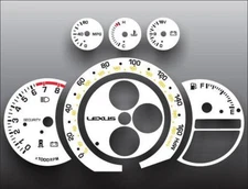 White Face Gauges for 2002-2005 Lexus IS300 160 Mph