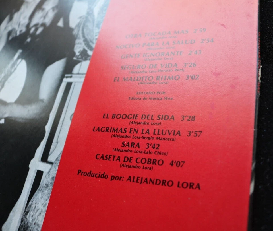 El Tri - Otra Tocada Mas... 1988 WEA Vinyl Record First Pressing Alex Lora - Image 3 of 4