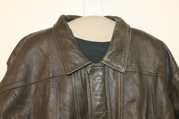 MENS 80'S VINTAGE CEDAR BROWN LEATHER JACKET SZ M | eBay