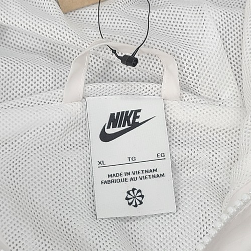 Nike Jacket Mens Extra Large Gray White Zip Hooded Windbreaker Rain Coat New XL - Picture 9 of 14