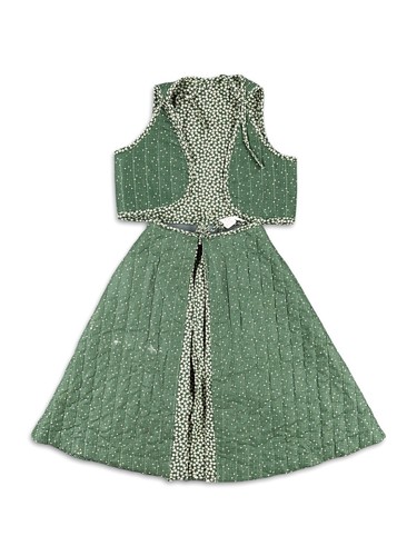 Vintage 1970s Picnic Her Majesty Quilted Patchwork Skirt Set Set Size 10