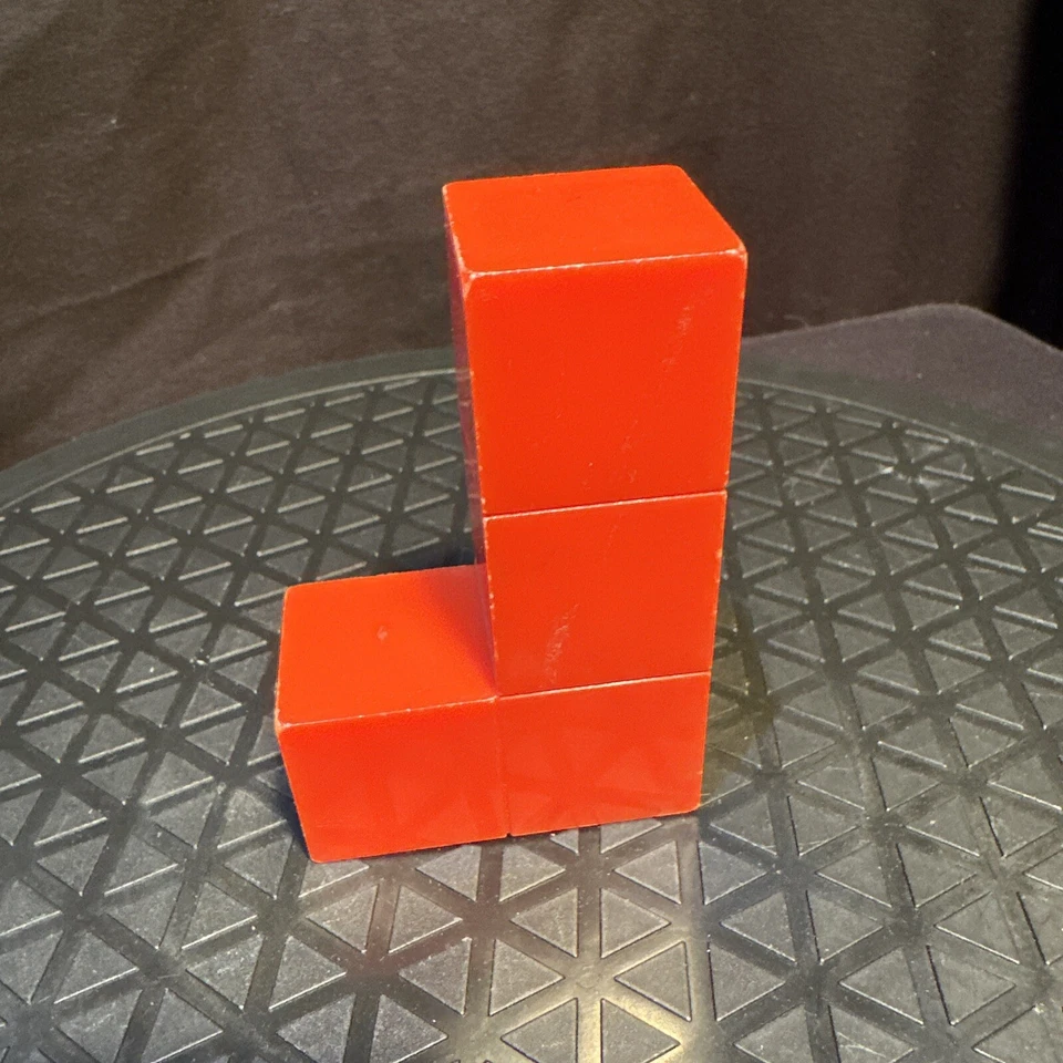 Rompecabezas SOMA ROJO cubo pieza de repuesto Piet Hein Dinamarca Parker Bro rompecabezas Foto 4 de 4